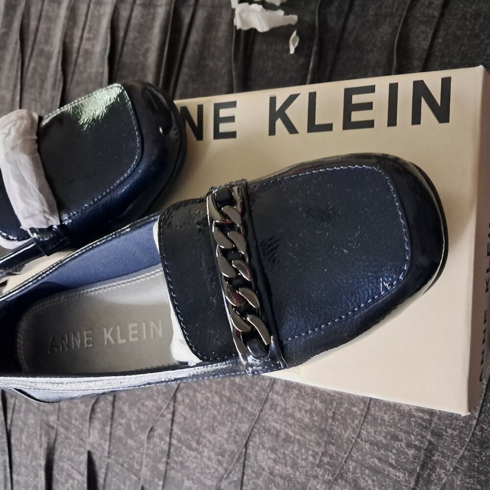 Anne Klein navy blue loafers